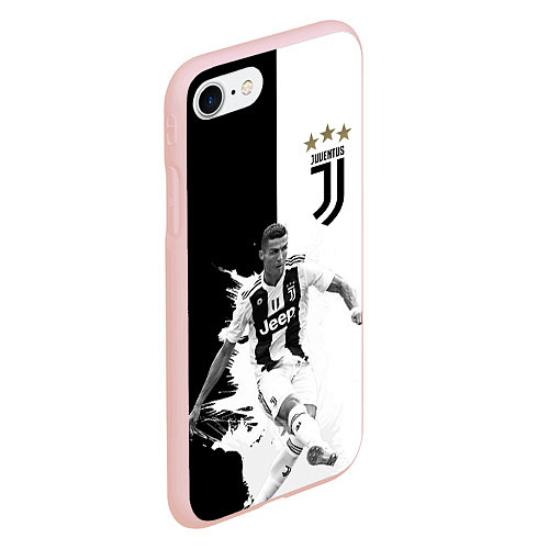 Чехол iPhone 7/8 матовый Cristiano Ronaldo / 3D-Светло-розовый – фото 2