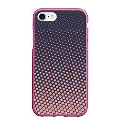 Чехол iPhone 7/8 матовый Dots pattern, цвет: 3D-малиновый