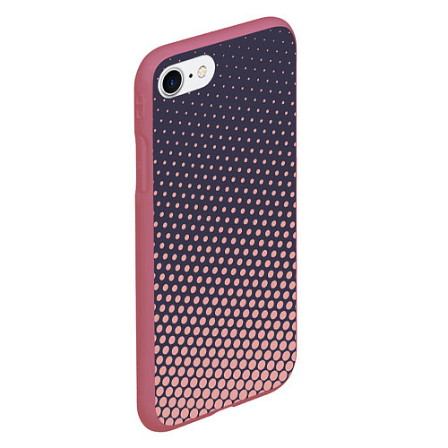 Чехол iPhone 7/8 матовый Dots pattern / 3D-Малиновый – фото 2