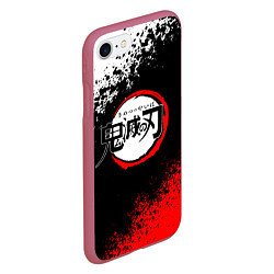 Чехол iPhone 7/8 матовый KIMETSU NO YAIBA, цвет: 3D-малиновый — фото 2