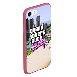 Чехол iPhone 7/8 матовый GTA REDUX 2020, цвет: 3D-малиновый — фото 2