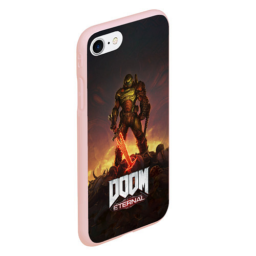 Чехол iPhone 7/8 матовый DOOM ETERNAL / 3D-Светло-розовый – фото 2