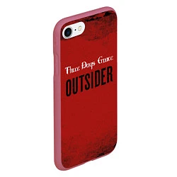 Чехол iPhone 7/8 матовый Three days grace Outsider, цвет: 3D-малиновый — фото 2