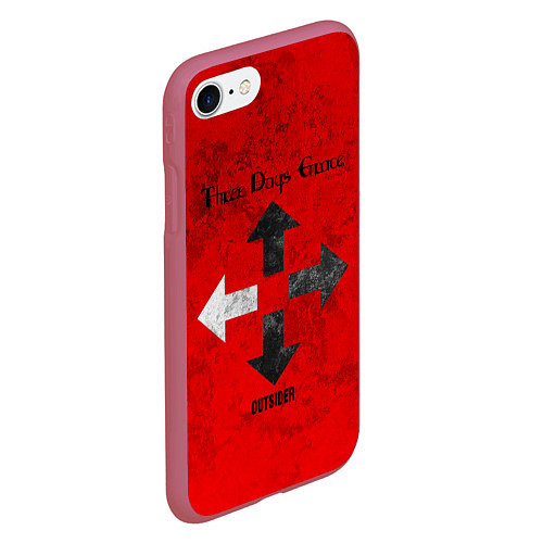 Чехол iPhone 7/8 матовый Three Days Grace / 3D-Малиновый – фото 2