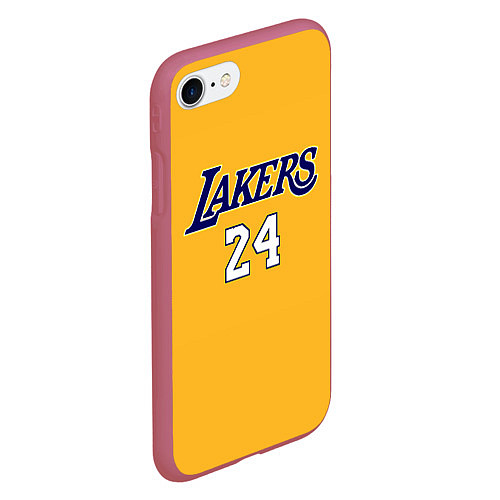 Чехол iPhone 7/8 матовый Kobe Bryant / 3D-Малиновый – фото 2