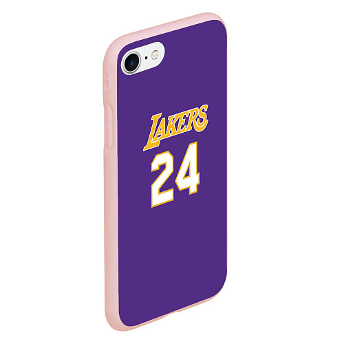 Чехол iPhone 7/8 матовый Los Angeles Lakers Kobe Brya / 3D-Светло-розовый – фото 2