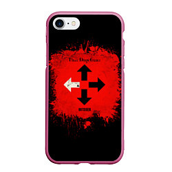 Чехол iPhone 7/8 матовый Three days grace, цвет: 3D-малиновый