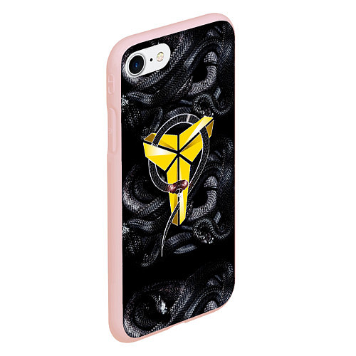 Чехол iPhone 7/8 матовый Los Angeles LakersKobe Bryan / 3D-Светло-розовый – фото 2