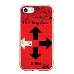 Чехол iPhone 7/8 матовый Three Days Grace, цвет: 3D-светло-розовый