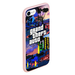 Чехол iPhone 7/8 матовый GTA, цвет: 3D-светло-розовый — фото 2