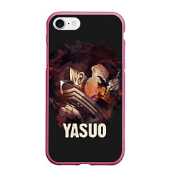 Чехол iPhone 7/8 матовый Yasuo, цвет: 3D-малиновый