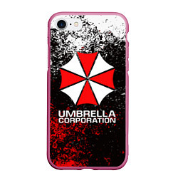 Чехол iPhone 7/8 матовый UMBRELLA CORP, цвет: 3D-малиновый