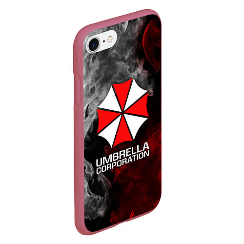 Чехол iPhone 7/8 матовый UMBRELLA CORP / 3D-Малиновый – фото 2