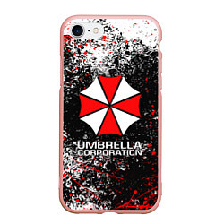 Чехол iPhone 7/8 матовый UMBRELLA CORP, цвет: 3D-светло-розовый