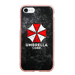 Чехол iPhone 7/8 матовый UMBRELLA CORP, цвет: 3D-светло-розовый