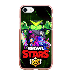 Чехол iPhone 7/8 матовый BRAWL STARS, цвет: 3D-светло-розовый