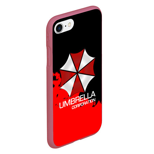 Чехол iPhone 7/8 матовый UMBRELLA CORP / 3D-Малиновый – фото 2