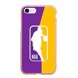 Чехол iPhone 7/8 матовый NBA Kobe Bryant, цвет: 3D-светло-розовый