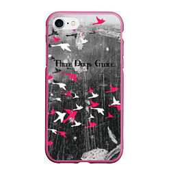 Чехол iPhone 7/8 матовый Three Days Grace art, цвет: 3D-малиновый
