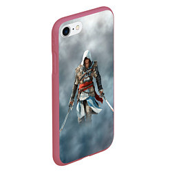 Чехол iPhone 7/8 матовый ASSASSIN'S CREED, цвет: 3D-малиновый — фото 2