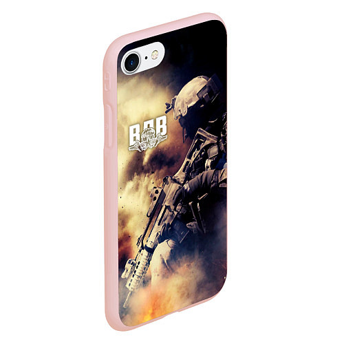 Чехол iPhone 7/8 матовый ВДВ / 3D-Светло-розовый – фото 2