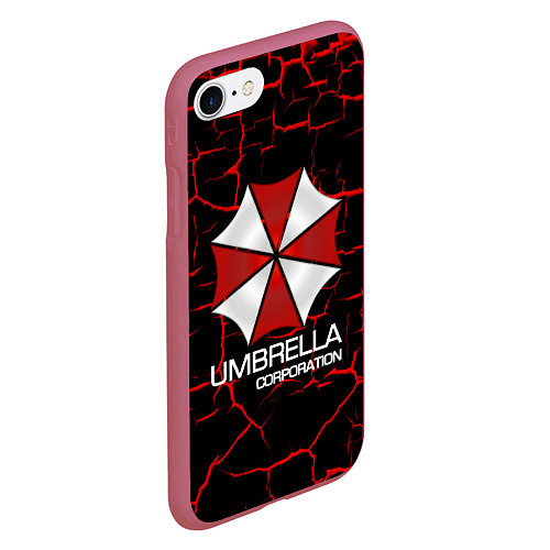 Чехол iPhone 7/8 матовый UMBRELLA CORP / 3D-Малиновый – фото 2