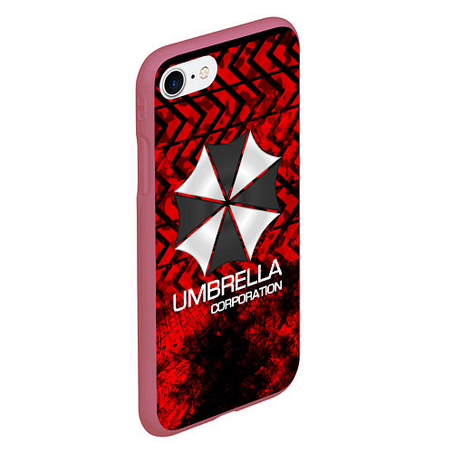 Чехол iPhone 7/8 матовый UMBRELLA CORP / 3D-Малиновый – фото 2