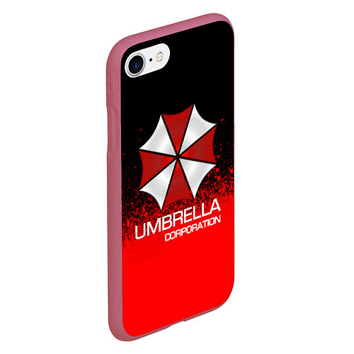 Чехол iPhone 7/8 матовый UMBRELLA CORP / 3D-Малиновый – фото 2