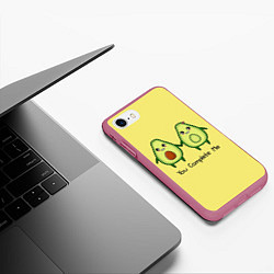 Чехол iPhone 7/8 матовый Авокадо, цвет: 3D-малиновый — фото 2