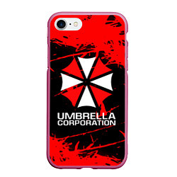 Чехол iPhone 7/8 матовый UMBRELLA CORPORATION, цвет: 3D-малиновый