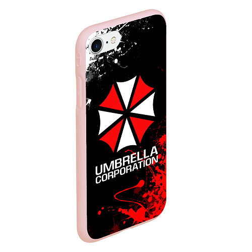 Чехол iPhone 7/8 матовый UMBRELLA CORPORATION / 3D-Светло-розовый – фото 2