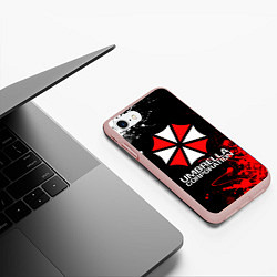 Чехол iPhone 7/8 матовый UMBRELLA CORPORATION, цвет: 3D-светло-розовый — фото 2