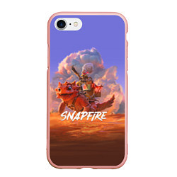 Чехол iPhone 7/8 матовый Snapfire, цвет: 3D-светло-розовый