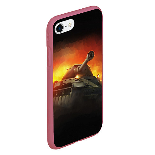 Чехол iPhone 7/8 матовый Tank / 3D-Малиновый – фото 2