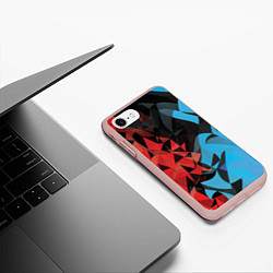 Чехол iPhone 7/8 матовый Fire and water, цвет: 3D-светло-розовый — фото 2