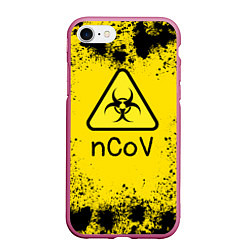 Чехол iPhone 7/8 матовый NСov, цвет: 3D-малиновый