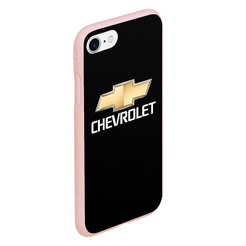 Чехол iPhone 7/8 матовый CHEVROLET / 3D-Светло-розовый – фото 2