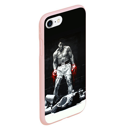 Чехол iPhone 7/8 матовый Muhammad Ali / 3D-Светло-розовый – фото 2