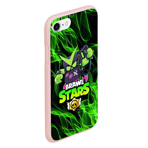 Чехол iPhone 7/8 матовый BRAWL STARS VIRUS 8-BIT / 3D-Светло-розовый – фото 2