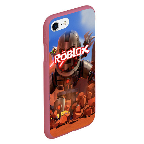 Чехол iPhone 7/8 матовый ROBLOX / 3D-Малиновый – фото 2