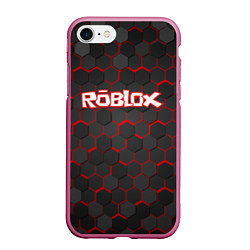 Чехол iPhone 7/8 матовый ROBLOX, цвет: 3D-малиновый