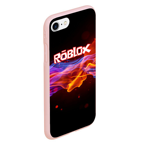 Чехол iPhone 7/8 матовый ROBLOX / 3D-Светло-розовый – фото 2