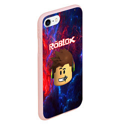 Чехол iPhone 7/8 матовый ROBLOX, цвет: 3D-светло-розовый — фото 2