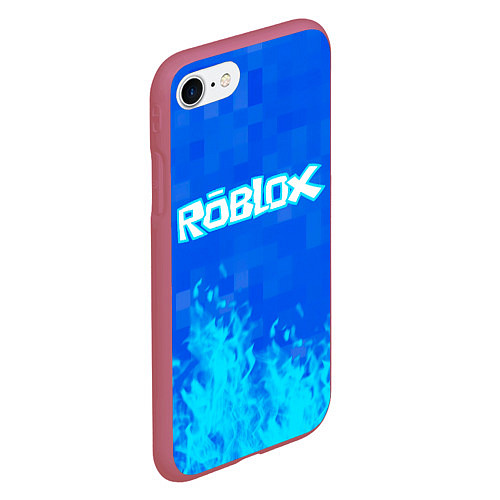 Чехол iPhone 7/8 матовый Roblox / 3D-Малиновый – фото 2