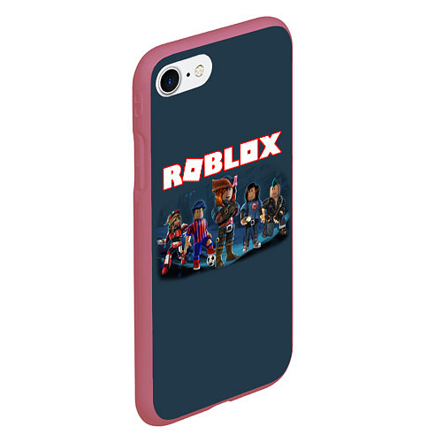 Чехол iPhone 7/8 матовый ROBLOX / 3D-Малиновый – фото 2