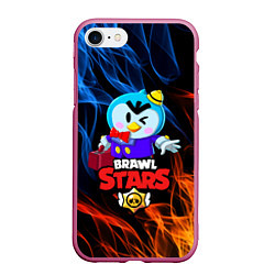 Чехол iPhone 7/8 матовый BRAWL STARS MRP, цвет: 3D-малиновый