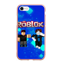 Чехол iPhone 7/8 матовый ROBLOX, цвет: 3D-светло-розовый