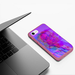 Чехол iPhone 7/8 матовый Billie Glitch Пастель, цвет: 3D-малиновый — фото 2