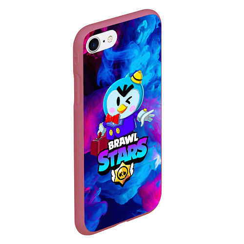 Чехол iPhone 7/8 матовый BRAWL STARS MRP / 3D-Малиновый – фото 2