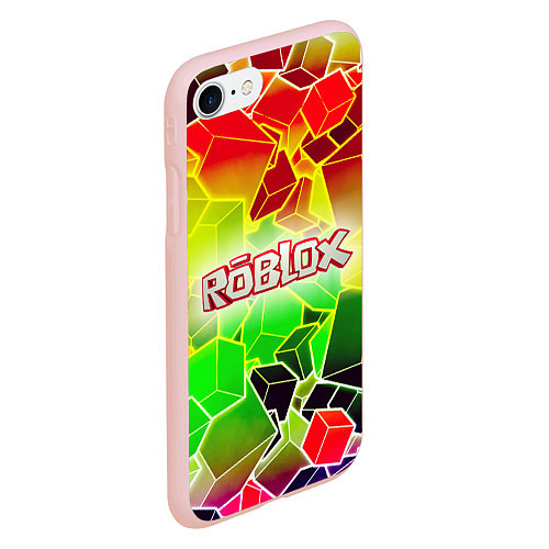Чехол iPhone 7/8 матовый Роблокс / 3D-Светло-розовый – фото 2